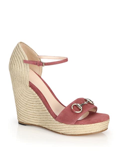 espadrilles gucci|Gucci espadrilles wedges pink.